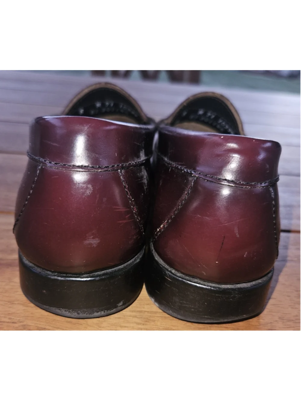 Classic G.H. Bass & Co Oxblood Cordovan Slip On Weejun Penny Loafers Size 8
